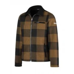 Storvik Fleece Jas London Taupebruin Geblokt, Teddygevoerd Maat XL